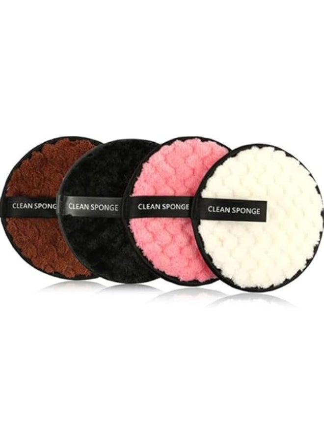 1PC sponge Double Sided Reusable Makeup Remover Sponge Pad, 3.6 Inch Diameter -1 Total Sponges - Powder Puff Makeup Face Brush Foundation Body Large Puffs Blending Cosmetic Fluffy Round Pieces may vary color - Image 1