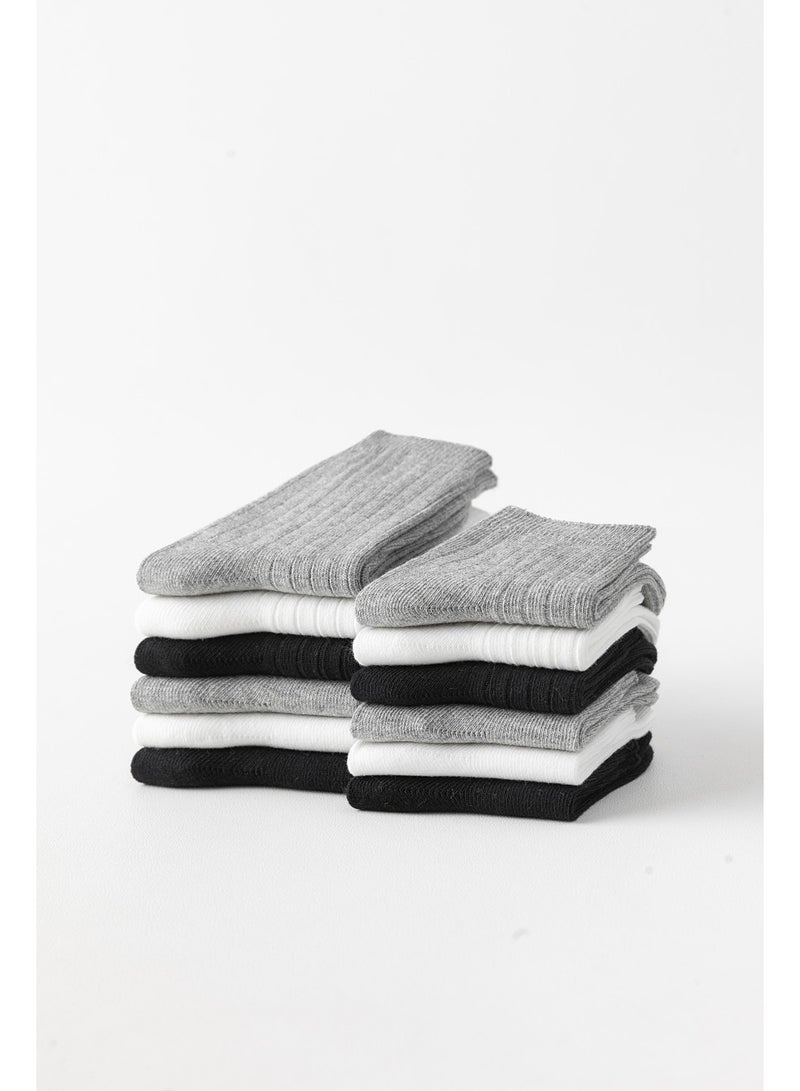 بيداني Essential White Cotton School Socks (5-Pack)Short - Image 5