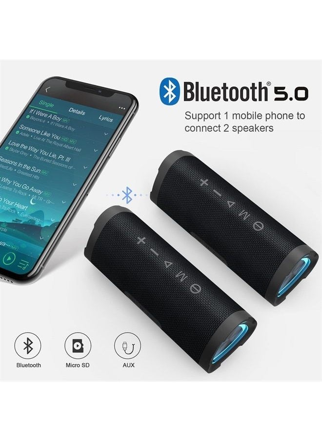 Vanzon - Bluetooth Speakers V40 Portable Wireless Speaker V5.0 with 24W Loud Stereo Sound, TWS, 24H Playtime & IPX7 Waterproof, Suitable for Travel, Home&Outdoors - Image 1
