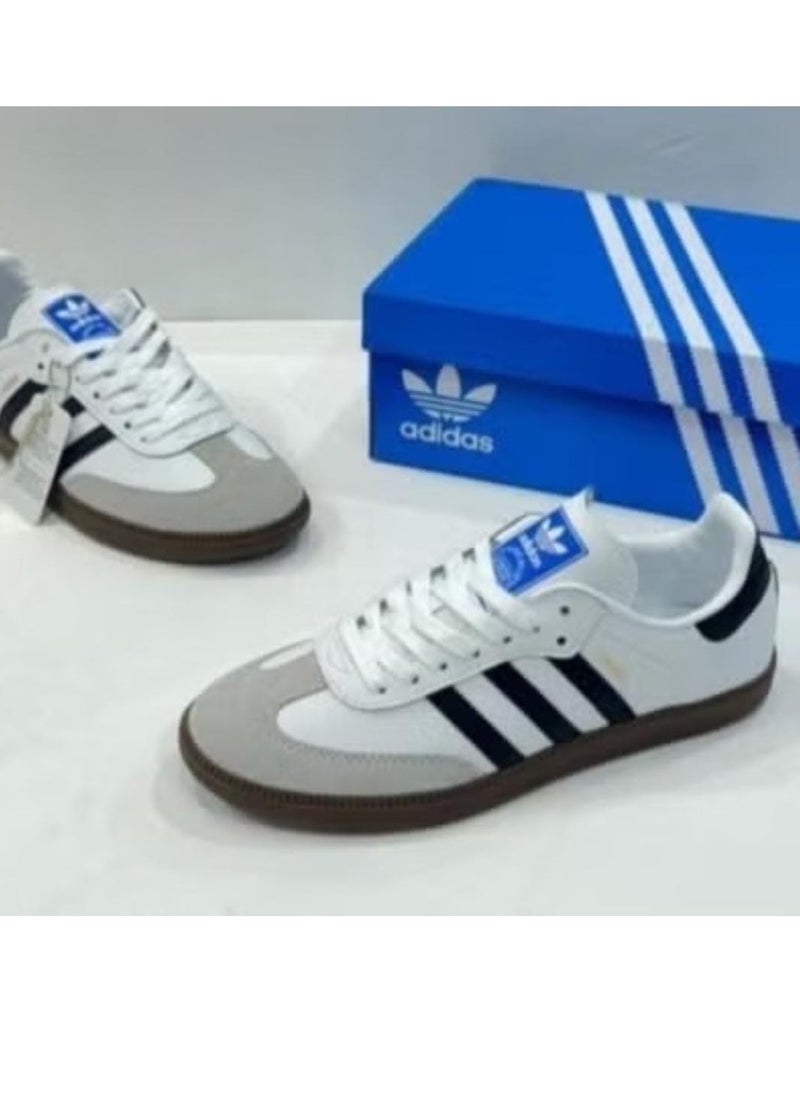 adidas Stellasport Adidas Clover Samba OG Classic Men's and Women's Sneakers in White and Black  - Image 2