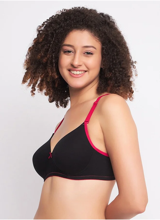 Clovia Clovia Pack of 2 Cotton Padded Non-Wired Multiway T-shirt Bra