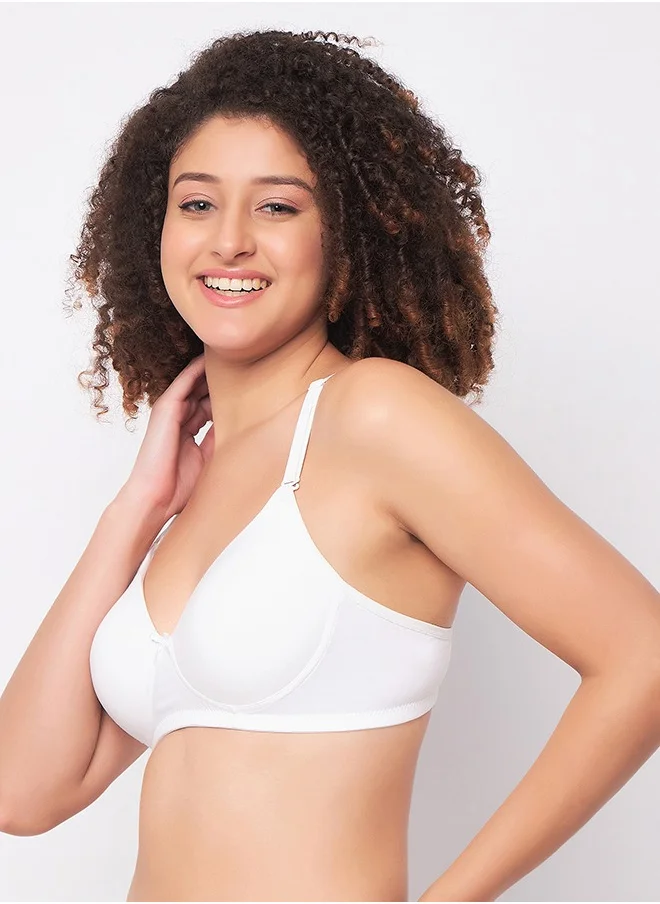 Clovia Clovia Pack of 2 Cotton Padded Non-Wired Multiway T-shirt Bra