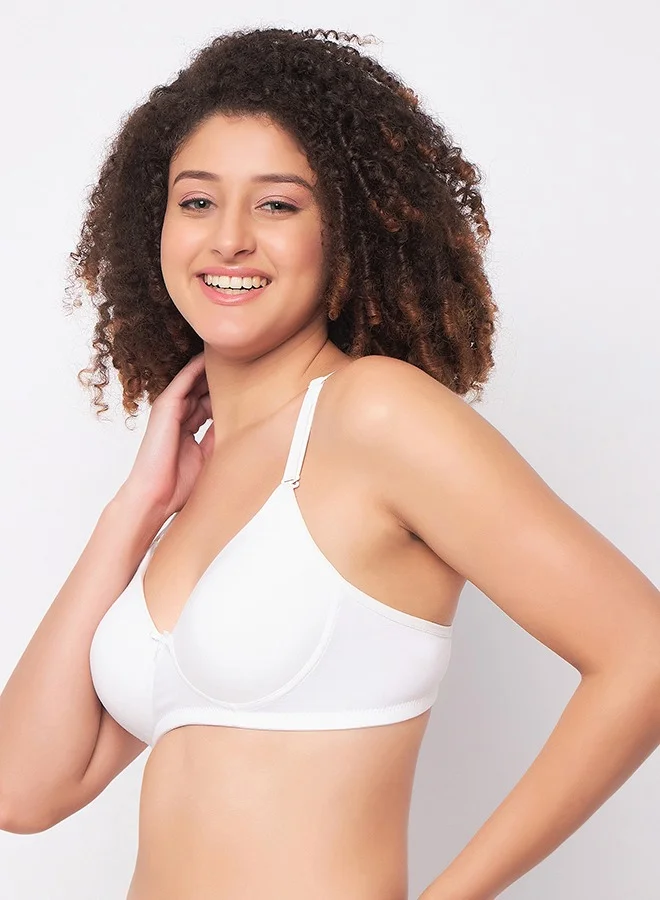 Clovia Clovia Pack of 2 Cotton Padded Non-Wired Multiway T-shirt Bra