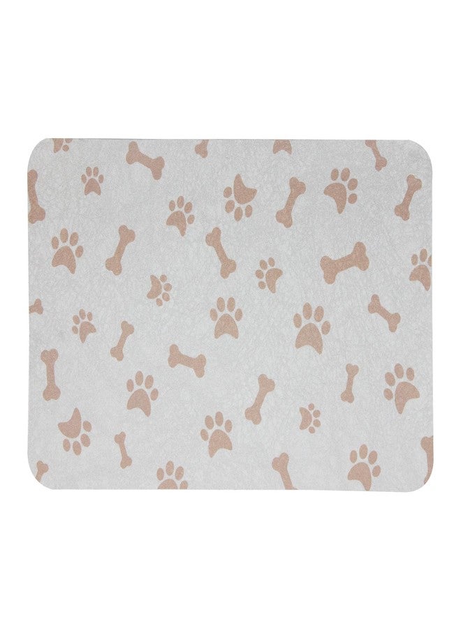 YCT Cat Dish and Dog Bowl Mat - Absorbent Pet Mat for Food and Water - Non Slip Easy Clean, 11.8"x18.1" Beige - Image 2