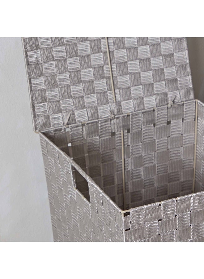 Home Box Strap Laundry Hamper With Lid 36 x 55 x 36 cm - Image 4