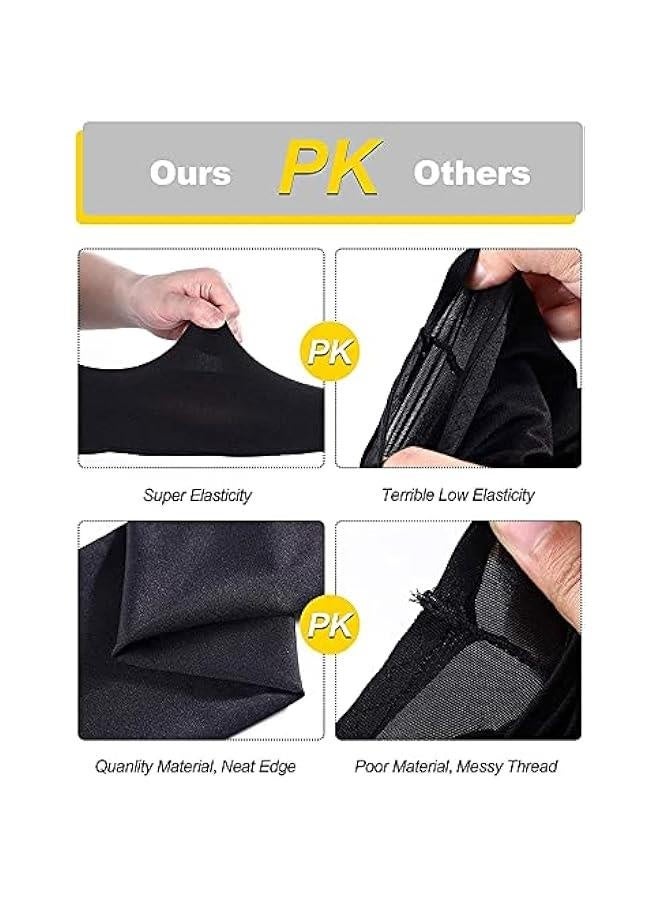 9 Pairs UV Protection Sleeves Cooling Sleeves Long Arm Covers Arm Sleeves for Men and Women (Black) - Image 2