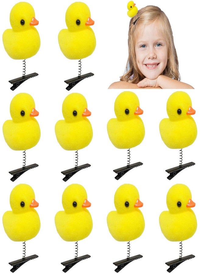 Jeffan 10 Pcs Duck Hair Clips, Yellow Duck Hair Clips for Adults and Children Kawaii Cartoon Duck Hair Accessories for School Home Party Props - Image 1