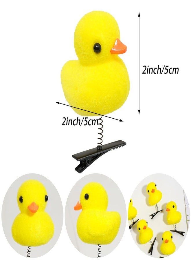 Jeffan 10 Pcs Duck Hair Clips, Yellow Duck Hair Clips for Adults and Children Kawaii Cartoon Duck Hair Accessories for School Home Party Props - Image 2