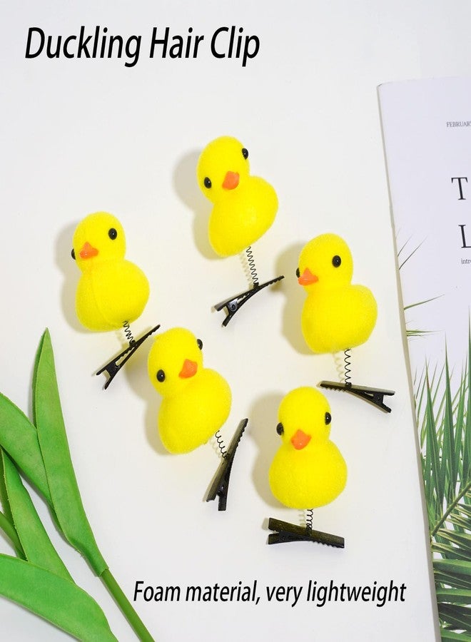 Jeffan 10 Pcs Duck Hair Clips, Yellow Duck Hair Clips for Adults and Children Kawaii Cartoon Duck Hair Accessories for School Home Party Props - Image 3