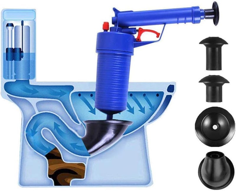 Calyrex Air Power Drain High Pressure Powerful Manual Sink Plunger Opener Cleaner Pump for Bath Toilets Bathroom Shower Kitchen Clogged Pipe Bathtub - Image 1
