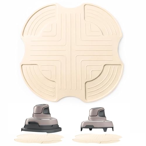 Juglok Silicone Heat Resistant mat for Ninja Crispi Air Fryer,Heat-Insulating Accessories Compatible with Ninja crispi FN101 containers,Kitchen Air Fryer Trivet (Stone) - Image 1