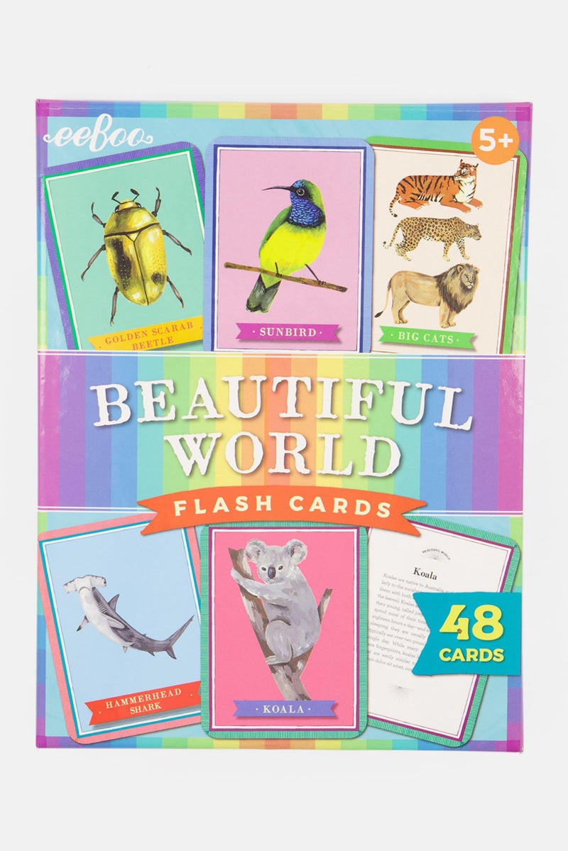 eeBoo Beautiful World Educational Flashcards 48 Cards Showcasing Various Animals Learn About Mammals Insects Birds Reptiles Perfect for Ages 5 and up - Image 3