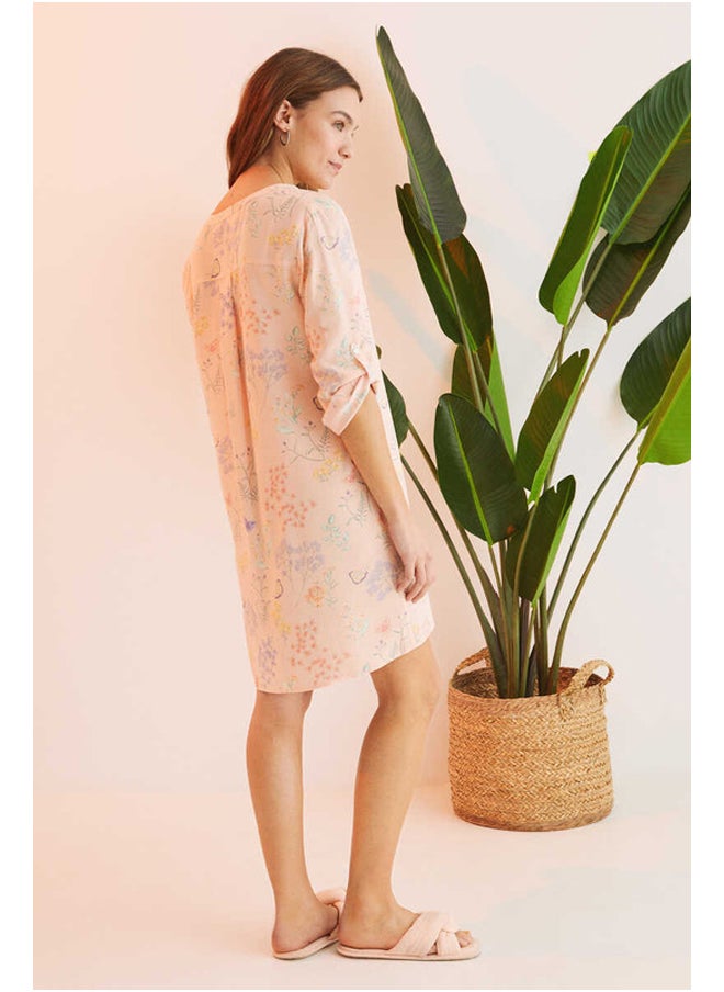 Long flower print trousers