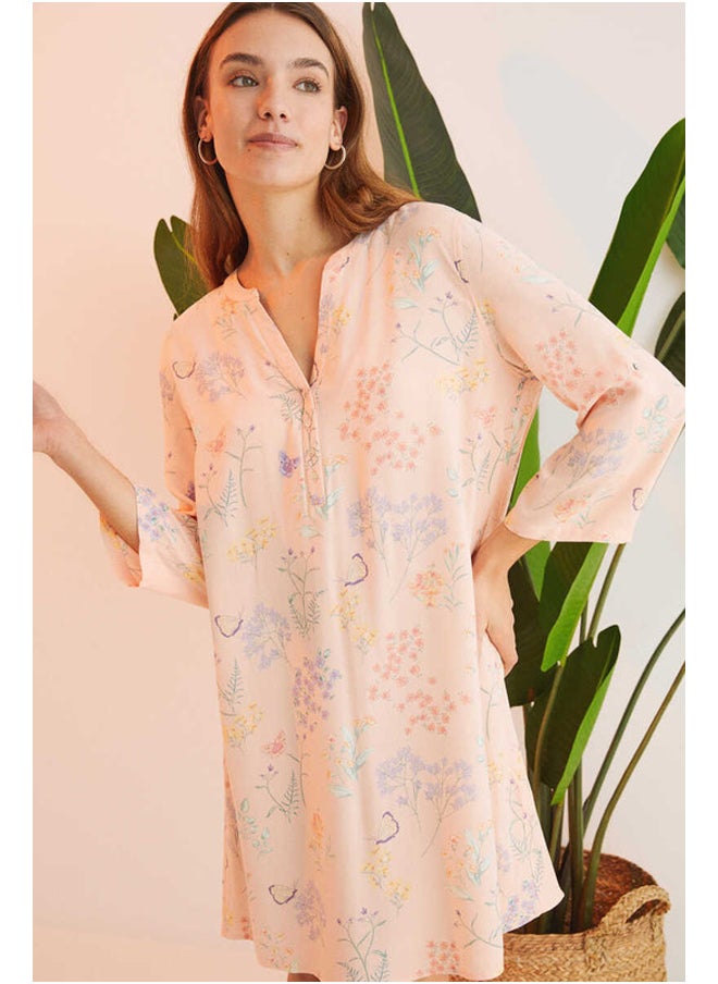 Long flower print trousers
