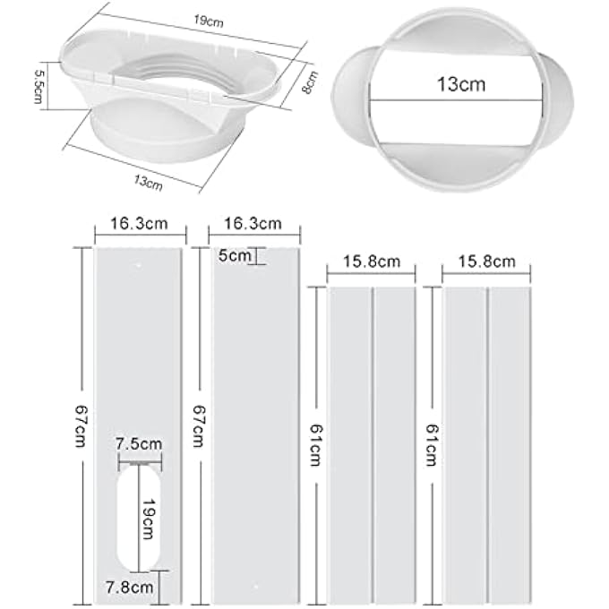 Sliding Door Ac Vent Kit | Portable Air Conditioner Sliding Window Kit,Adjustable Vertical/Horizontal Sliding Window Sealing Plate - Image 3