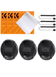 K&F Concept 95mm Lens Cap, 9-in-1 Center Pinch Lens Cover + Anti-Loss Keeper Leash + Microfiber Cleaning Cloth Kits Compatible with Nikon, Canon, Sony, Fujifilm Camera Lenses  - Image 1