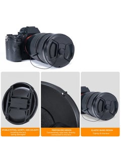 K&F Concept 95mm Lens Cap, 9-in-1 Center Pinch Lens Cover + Anti-Loss Keeper Leash + Microfiber Cleaning Cloth Kits Compatible with Nikon, Canon, Sony, Fujifilm Camera Lenses  - Image 4