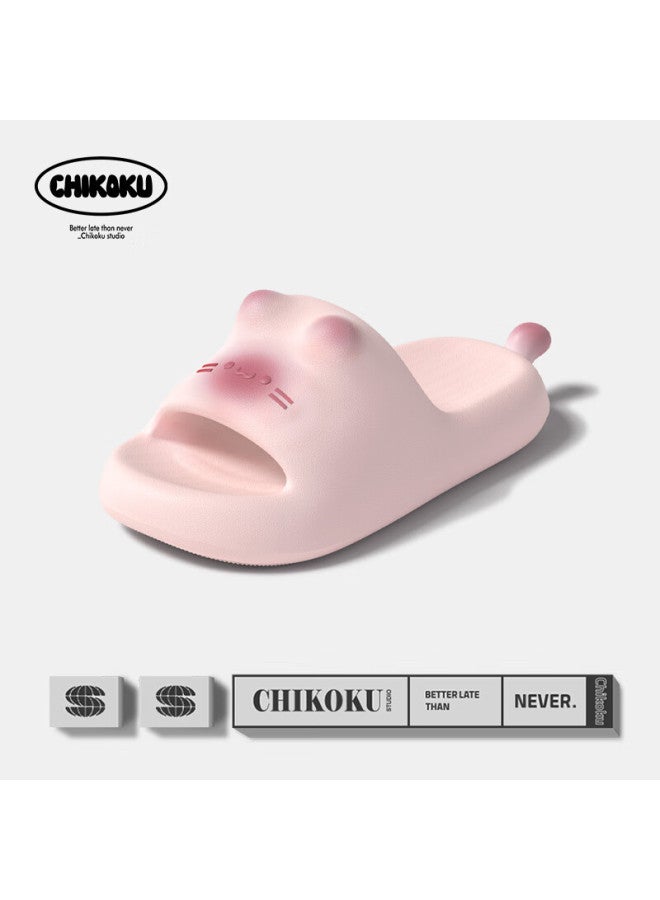 Chikoku خف قط لطيف للنساء، جديد صيفي، داخلي بسماكة نعل، خف كرتوني - Image 1