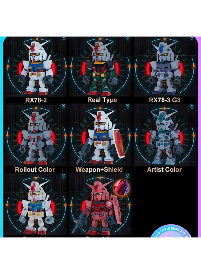 [China Version] McDonald's Joint Bubble Mart Blind Box Qmsv-mini Joint Wan Dai Yuan Zu Gundam-Color:Set [8 Non-duplicate] - Image 1