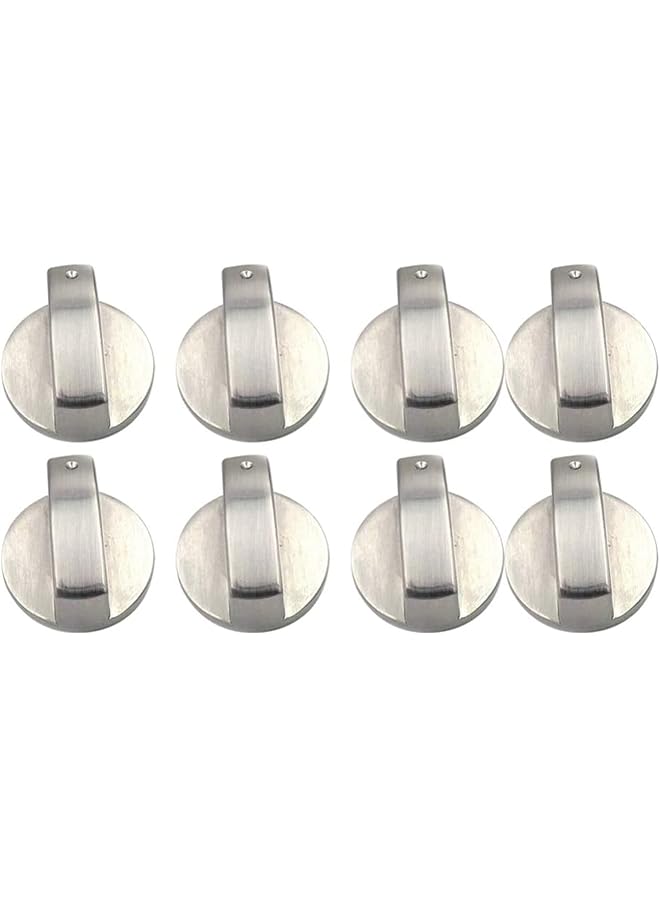 erorex Gas Stove Knob 8Pcs Gas Stove Control Knobs Adapters Oven Switch Cooking Surface Control Locks Metal Gas Stove Knobs Cooker Oven Hob Control Switch Button Gas Stove On Off Knob Replacement - Image 1