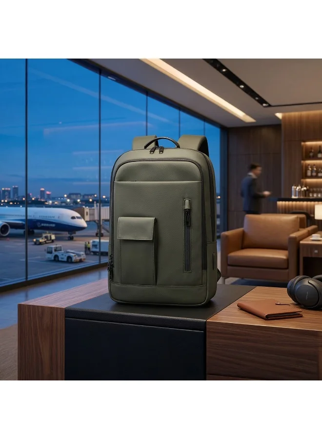 Mobcos Mobcos Back Pack Green 8966 Mobcos Back Pack Green 8966 Premium Waterproof Anti-Theft Laptop Backpack with USB Charging Port – Oxford Leather Business Travel Backpack for Men & Women, Slim Lightweight Work & College Bag  | Best Price UAE