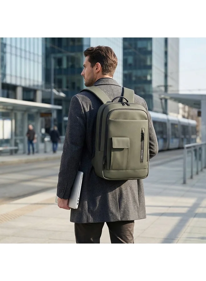 Mobcos Mobcos Back Pack Green 8966 Mobcos Back Pack Green 8966 Premium Waterproof Anti-Theft Laptop Backpack with USB Charging Port – Oxford Leather Business Travel Backpack for Men & Women, Slim Lightweight Work & College Bag  | Best Price UAE