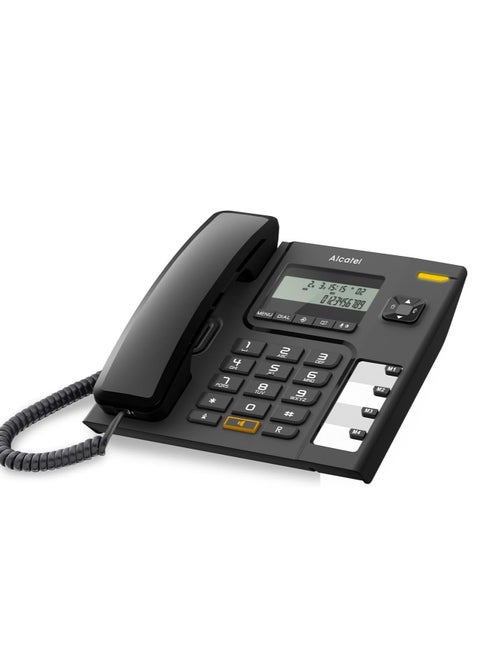 Alcatel T56 Corded Landline Phone with Display – Caller ID – Call Log – 4 Speed Dial Buttons – Volume Control – Black