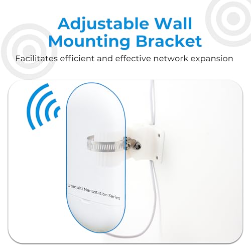 Foruly Wall Mount Bracket Kit for Ubiquiti Nanostation Ns-5ac Lo0o5ac Nsm5 Locom5 Nsm2 Locom2 Ltu Lite White - Image 3
