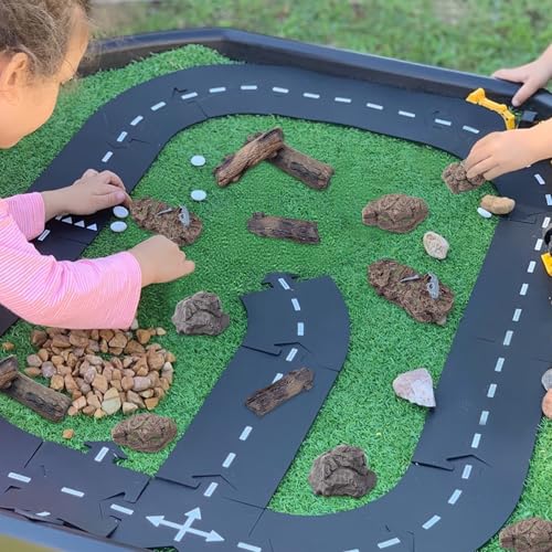 Morofme 7pcs Artificial Tree Stump Fake Rocks Plastic Tree Trunk Micro-Landscape Stone Figurines Plastic Wood Diorama Stumps Ornaments Miniature Stone for Projects Sand Table Landscape Train Garden - Image 3