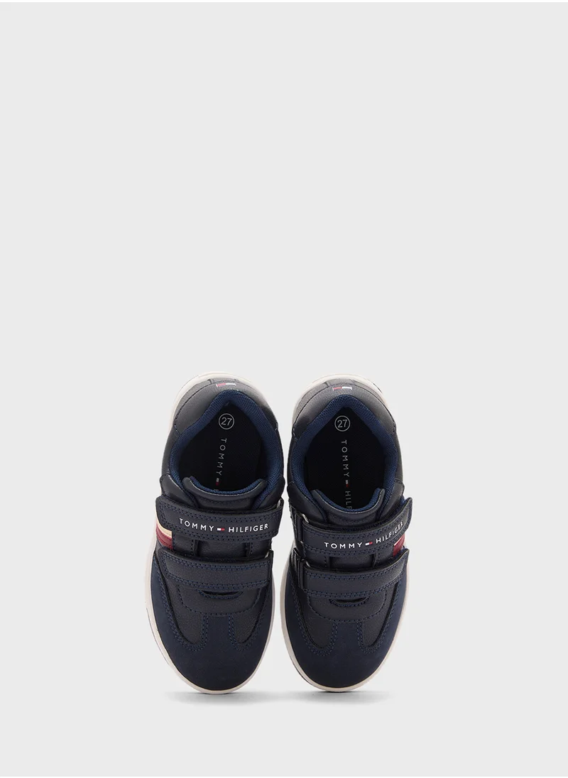تومي هيلفيغر Kids Low Top Velcro Sneakers