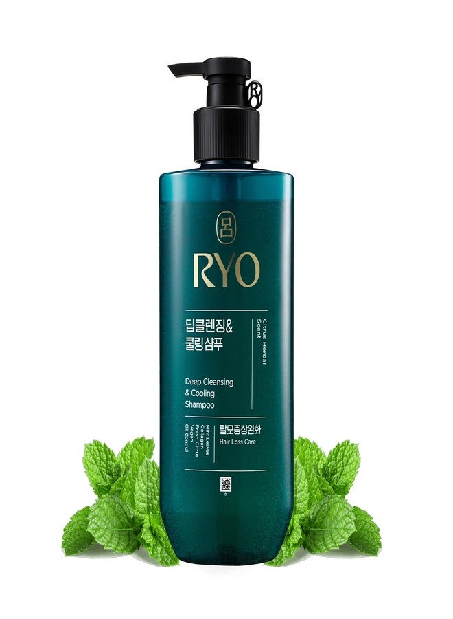 RYO Deep Cleansing Shampoo with Korean Ginseng & Caffeine - Cooling and Refreshing for Oily Scalp, Hair Loss Care, Anti-Dandruff, Sebum Control, 16 Fl Oz. - Image 1