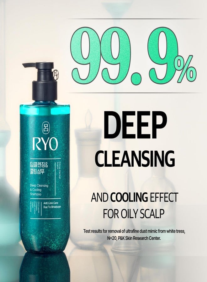 RYO Deep Cleansing Shampoo with Korean Ginseng & Caffeine - Cooling and Refreshing for Oily Scalp, Hair Loss Care, Anti-Dandruff, Sebum Control, 16 Fl Oz. - Image 3