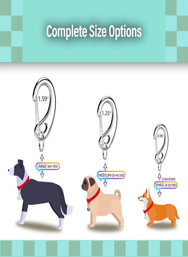 Divoti Leash King Pet Tag Quick Clip/Sping-Load Hook Combo for Pet ID Tags - 2 Large w/Pack of Split Rings - Image 3