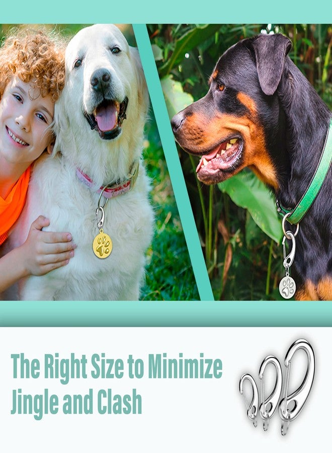 Divoti Leash King Pet Tag Quick Clip/Sping-Load Hook Combo for Pet ID Tags - 2 Large w/Pack of Split Rings - Image 4