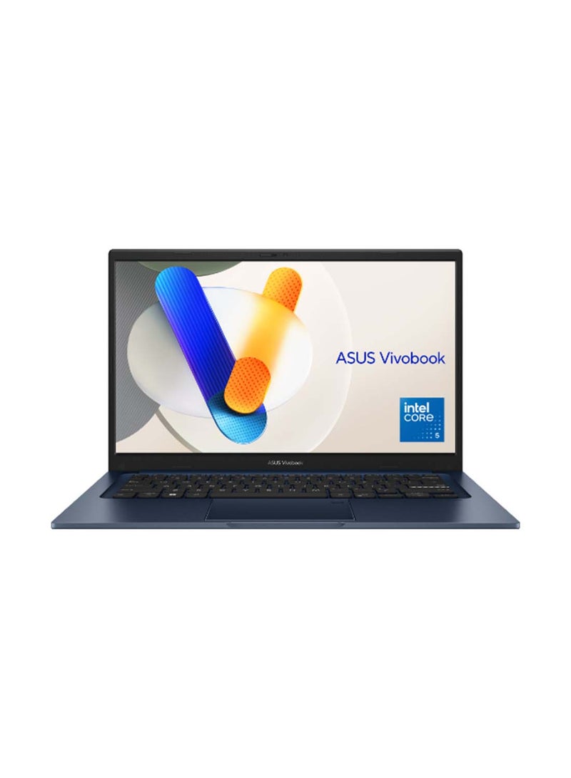 Vivobook 14 (2025) Laptop 1st Series Laptop With 14-Inch Display, Intel Core 5-120U Processor/16GB RAM/512GB SSD/Shared Intel Graphics/Windows 11 Home/Middle East Version – [X1404VA-EB385W] English/Arabic Quiet Blue