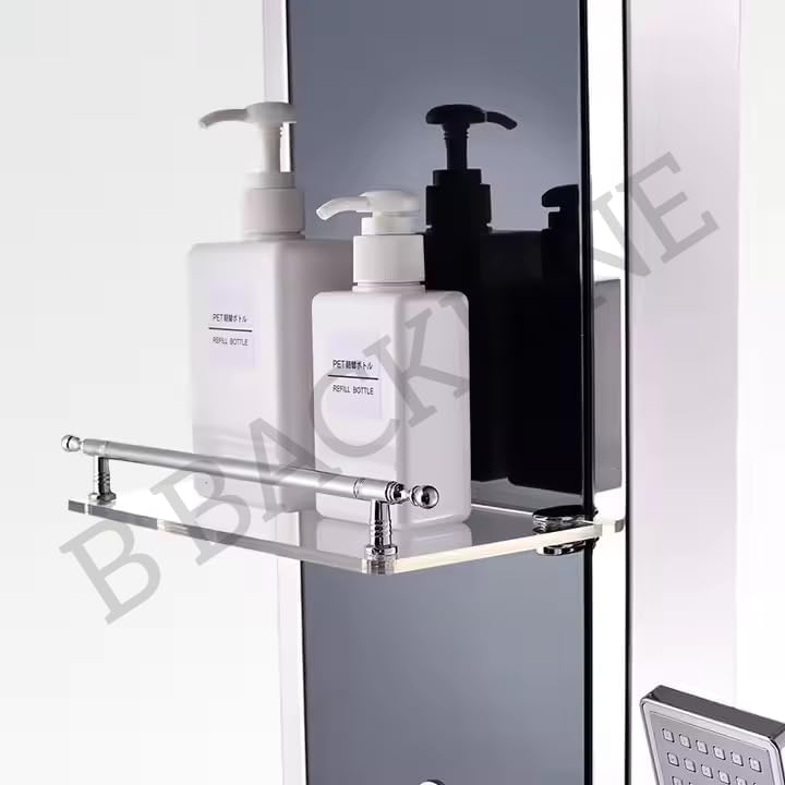 B Backline Shower Panel for Bathroom Full Set | 5 Function Shower System | Hot & Cold Water Adjustable | Hand Shower | Body Spray | Water Spout | Shower Panel For Bathroom (Black Chrome Glossy) - Image 5