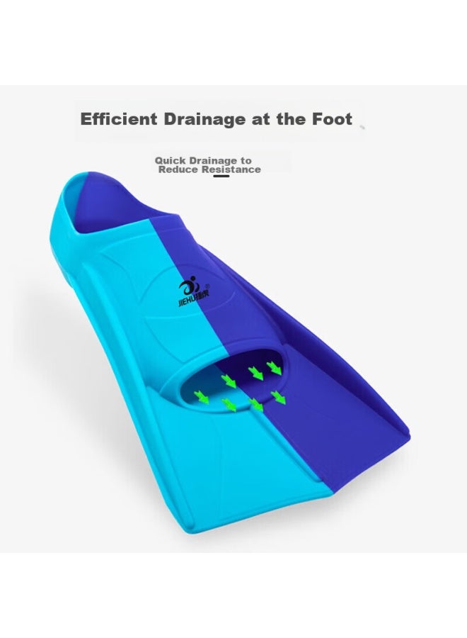 Jettiger Jiehu Swimming Fins For Adults And Children, Professional Swimming Diving Speed Boosting Comfortable Durable Soft Rubber Flippers Training Equipment - Image 3