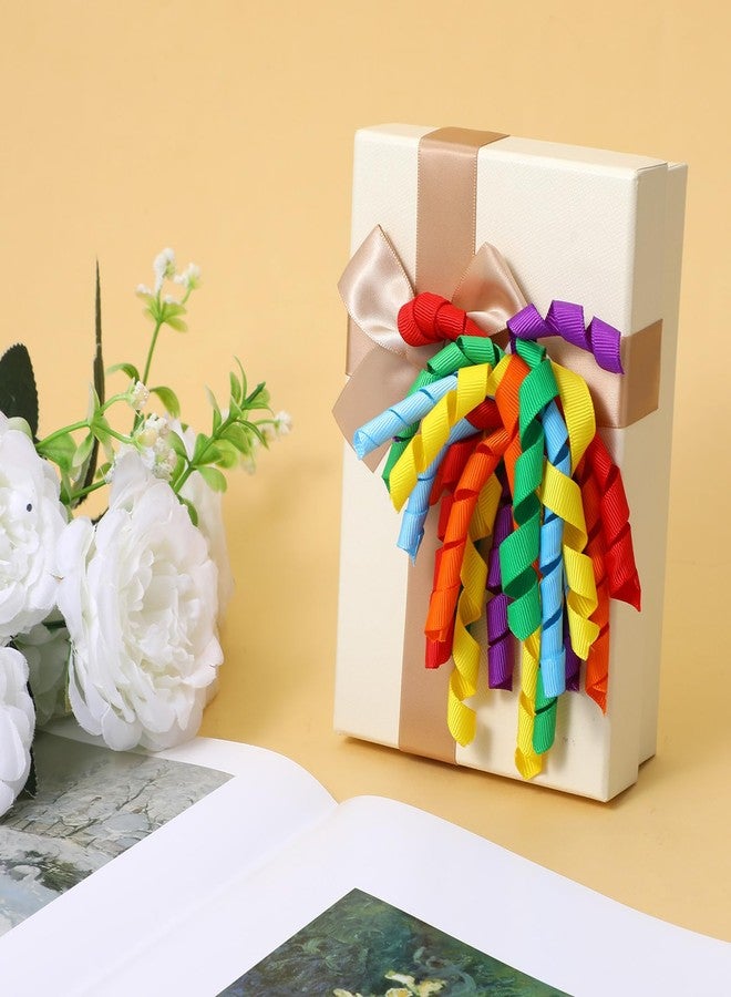 Ymapinc 6 pcs Curly Bows for Gift Wrapping, Ymapinc 5.9" Self-Adhesive Premade Ribbon Gift Bows, Wrapping Bow for Presents, Birthday Pull Bow for Gifts Baskets - Image 3
