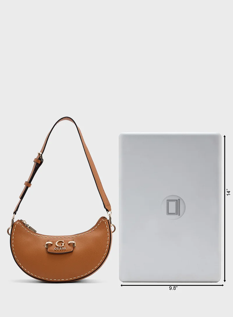 جس Nastra Top Zip Shoulder Bag