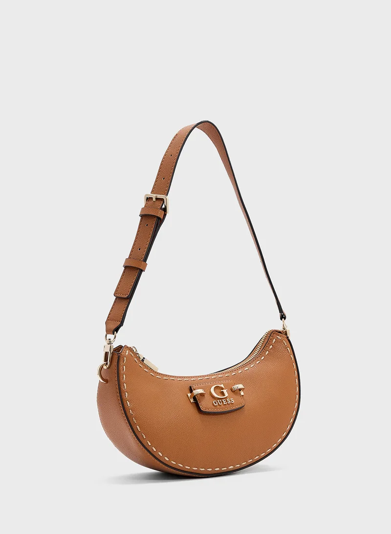 جس Nastra Top Zip Shoulder Bag