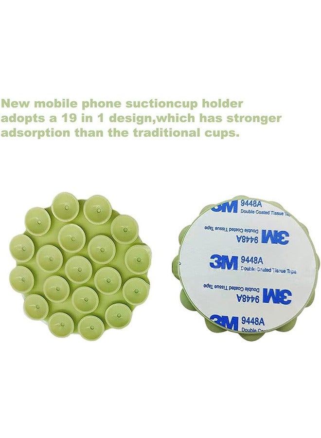 GO-DES 3PCS Phone Suction Holder Back of Phone, Silicone Suction Cup Phone Case Adhesive Shower Mount, Adhesive Silicone Suction Cup Phone Holder Case, Phone Gripper Stickers On The Wall（Green,Blue,Black）. - Image 2