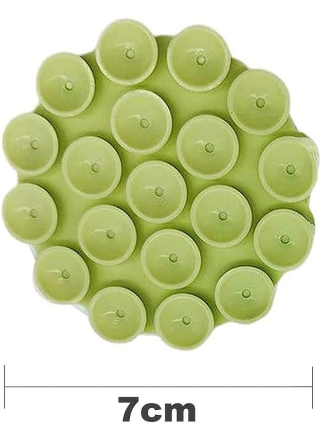 GO-DES 3PCS Phone Suction Holder Back of Phone, Silicone Suction Cup Phone Case Adhesive Shower Mount, Adhesive Silicone Suction Cup Phone Holder Case, Phone Gripper Stickers On The Wall（Green,Blue,Black）. - Image 3