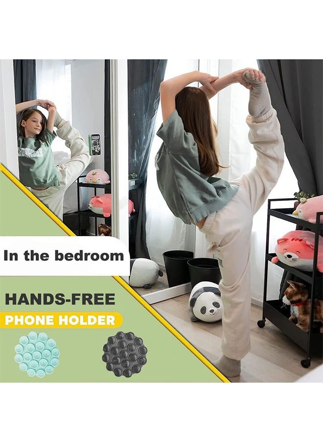 GO-DES 3PCS Phone Suction Holder Back of Phone, Silicone Suction Cup Phone Case Adhesive Shower Mount, Adhesive Silicone Suction Cup Phone Holder Case, Phone Gripper Stickers On The Wall（Green,Blue,Black）. - Image 4