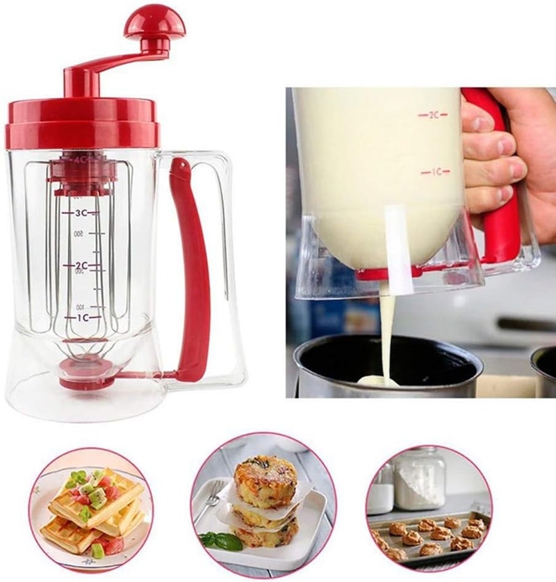 Acrodi Pancake & Cupcake Mixer Batter Dispenser Perfect Baking Tool Bakeware Maker with Measuring Label - Image 1