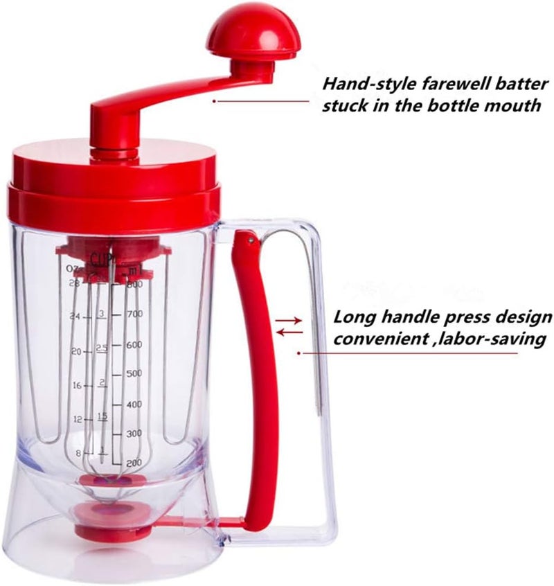 Acrodi Pancake & Cupcake Mixer Batter Dispenser Perfect Baking Tool Bakeware Maker with Measuring Label - Image 2