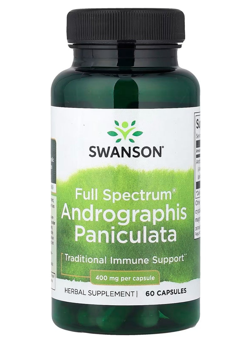 Swanson, Full Spectrum® Andrographis Paniculata, 400 mg, 60 Capsules