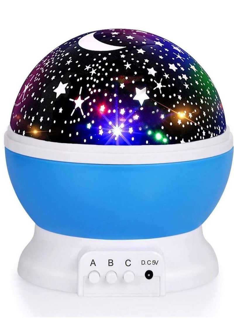 Ntech NTECH Baby Night Light Moon Star Projector 360 Degree Rotation 4 LED Bulbs 9 Light Color Changing with USB Cable  Unique Gifts for Men Women Kids Best Baby Gifts  - Image 3