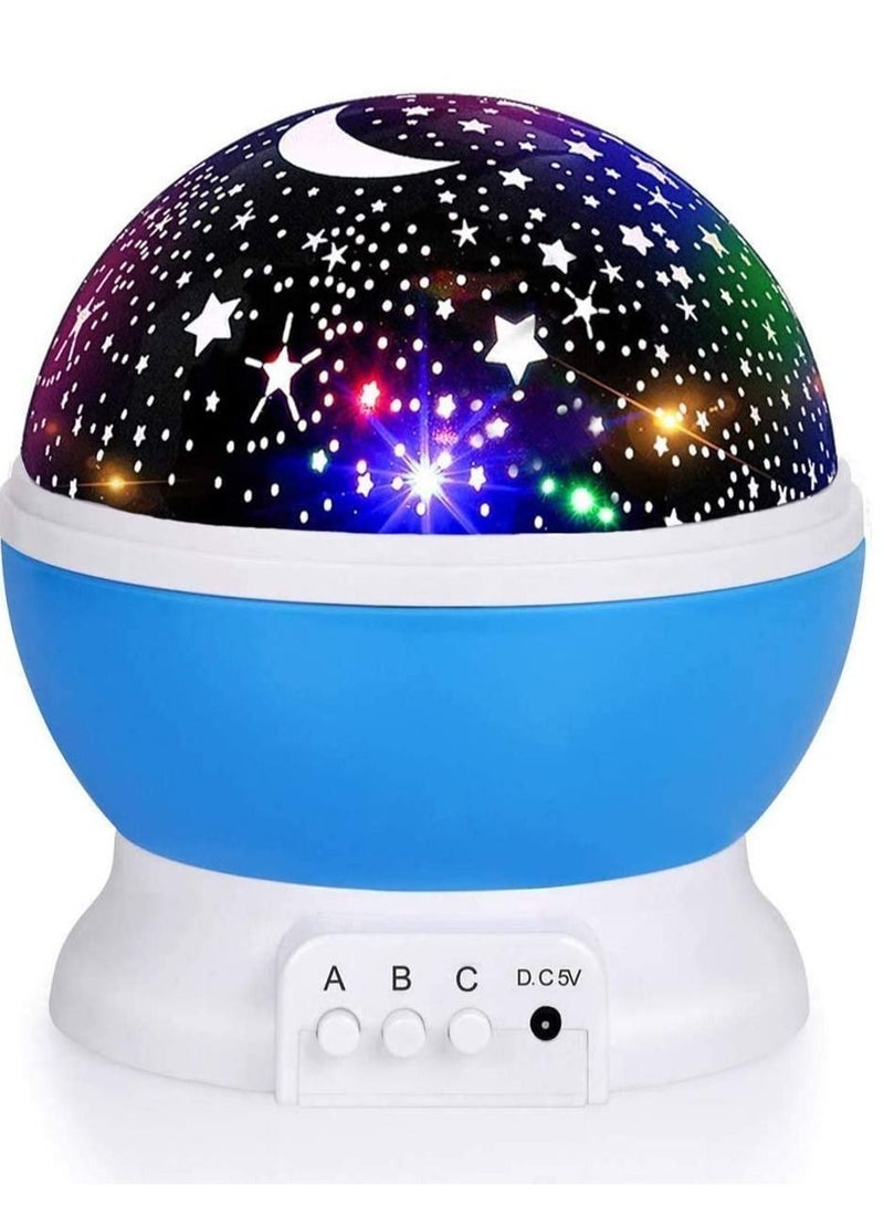 Ntech NTECH Baby Night Light Moon Star Projector 360 Degree Rotation 4 LED Bulbs 9 Light Color Changing with USB Cable  Unique Gifts for Men Women Kids Best Baby Gifts  - Image 1