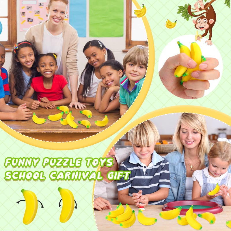Jerify 37 Pieces Mini Banana Stress Toys Stress Relief Toys with Mesh Drawstring Bag PU Banana Stretchy Toy for Birthday Party Favors - Image 4