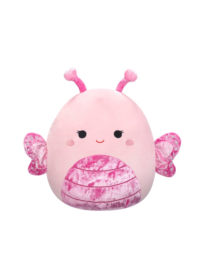 Squishmallows 12 inch Medium Plush Light Pink Velvet Butterfly with Pink Belly, Antennas, and Wings Officially Licensed Kellytoy Plush Toy Colorful Soft Gift for Kids  Washable- Multicolor - Image 1